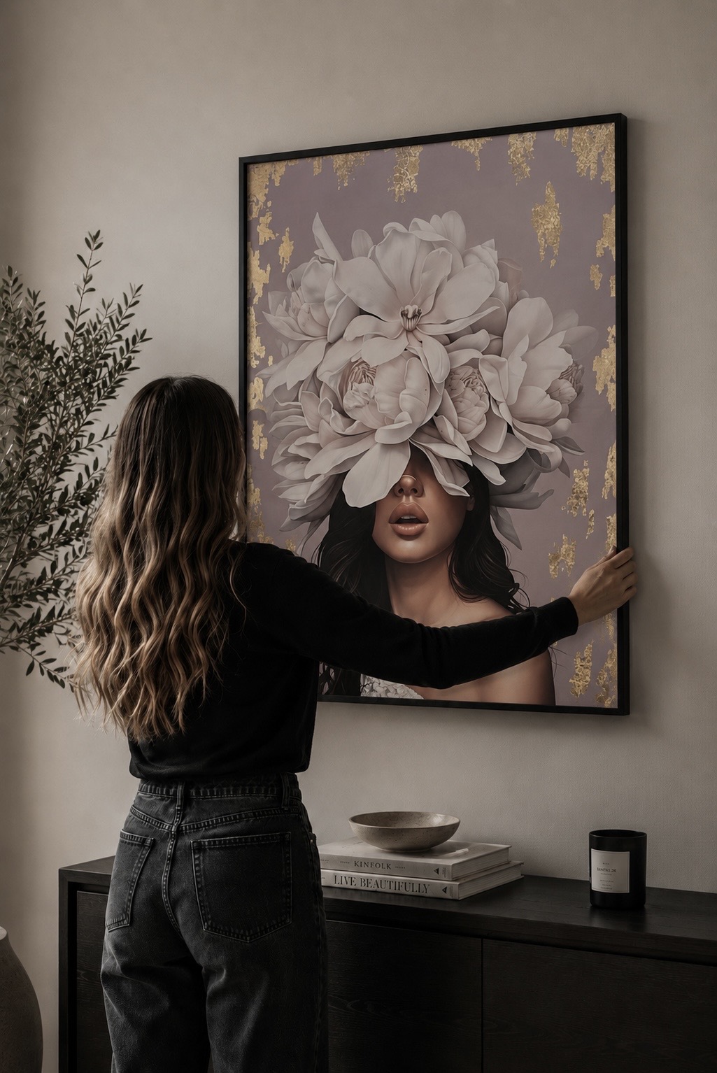 Gold flower girl