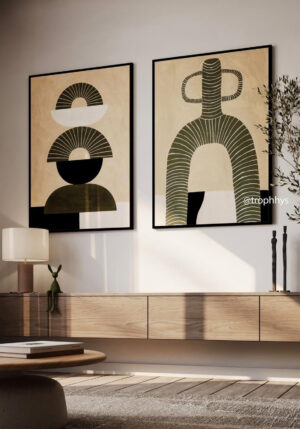 The pottery Set of 2 Canvas 