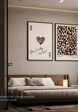 Leopard cards Set of 2 Canvas