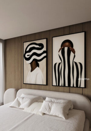 Afrocentric hidden identity Set of 2 Canvas