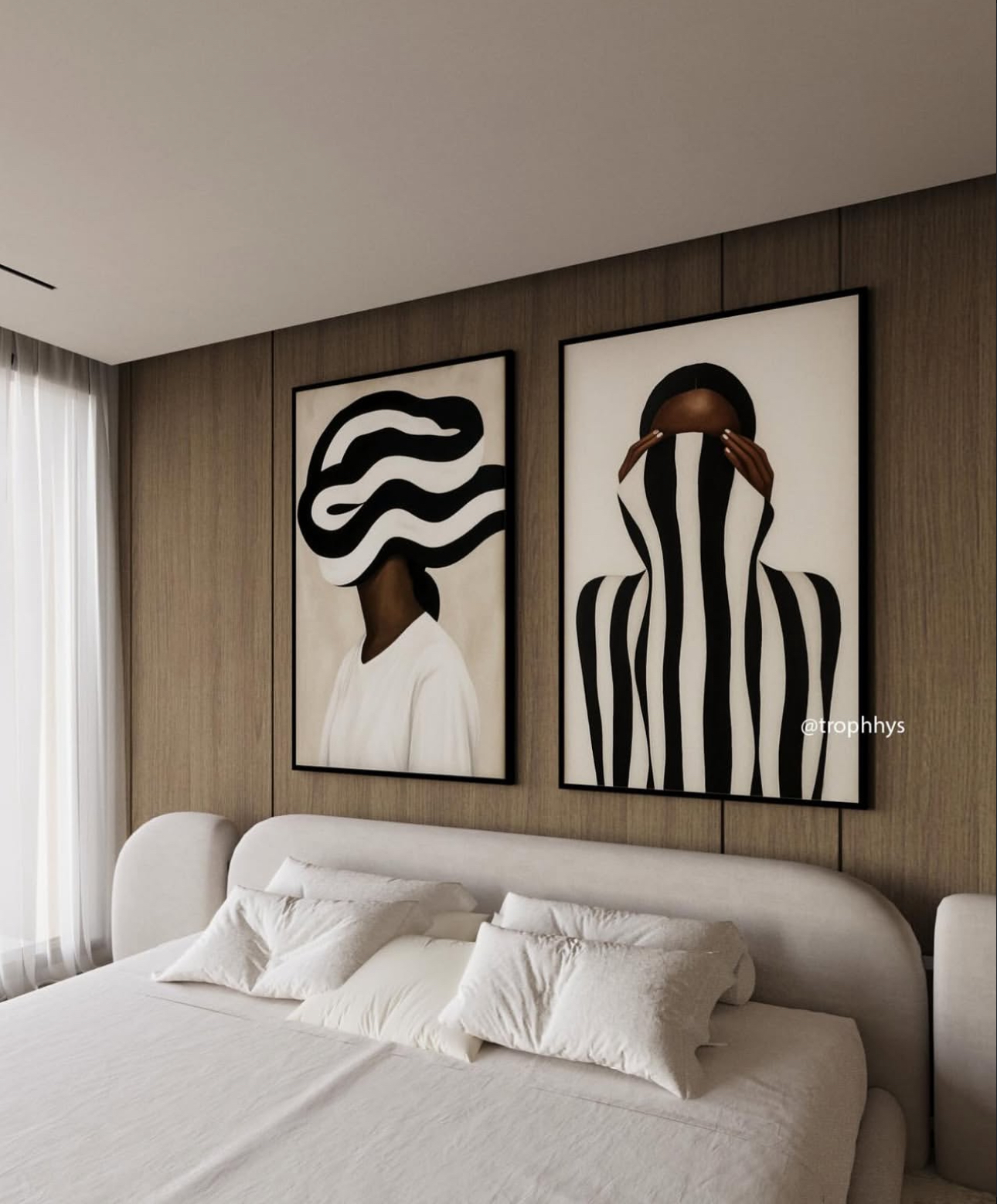 Afrocentric hidden identity Set of 2 Canvas